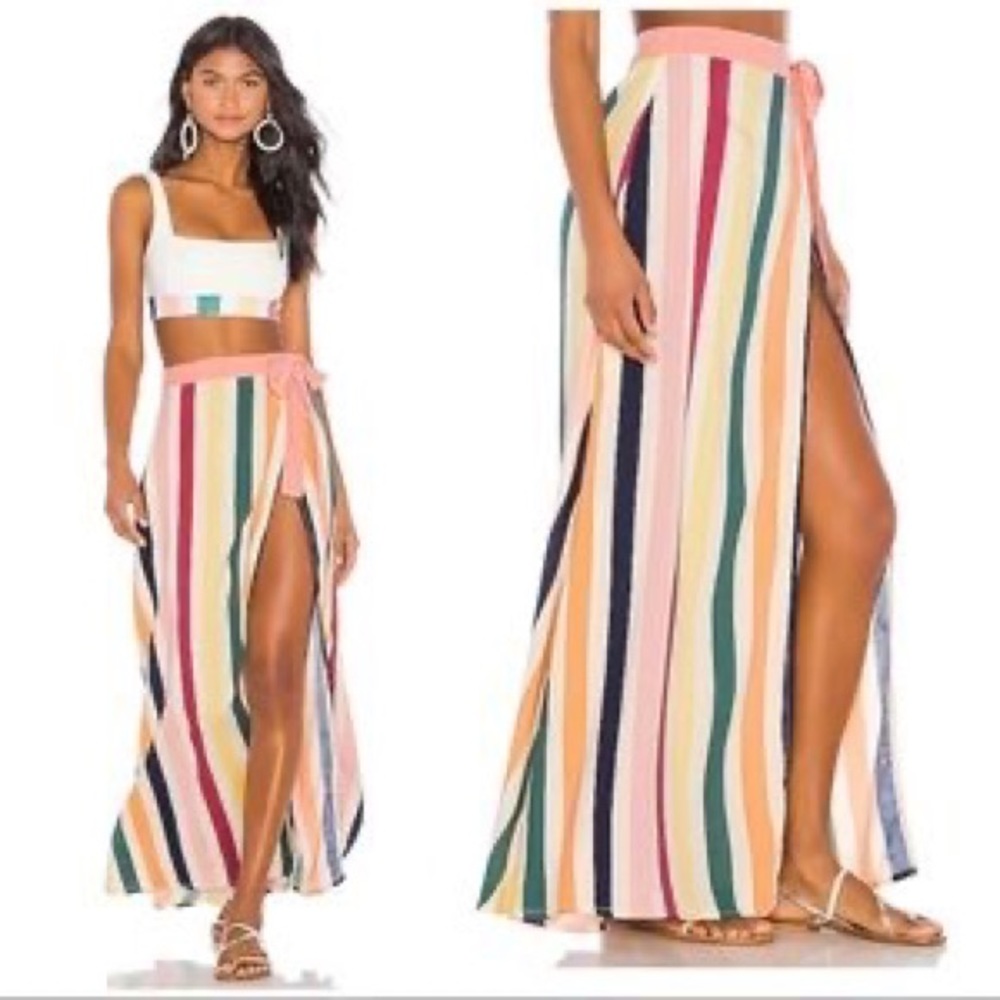 Sweet Pea Skirt in Rainbow Stripe Size XS Revolve NWOT